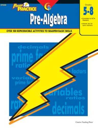Power Practice: Pre-Algebra, Gr 5-8 (Power Practice Grades 5 – 8) – GOOD