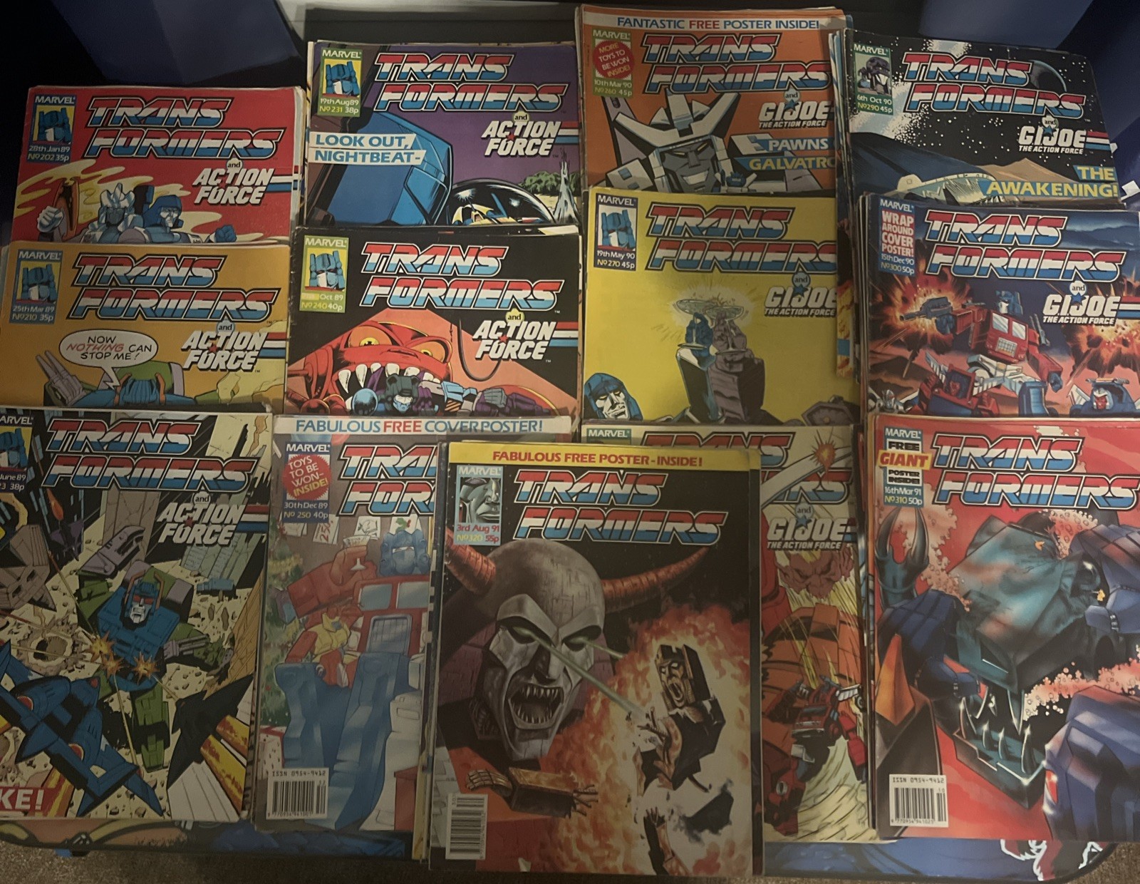Transformers: Marvel Comics UK – #202 – 332 (Multi Select) 1989 – 1992