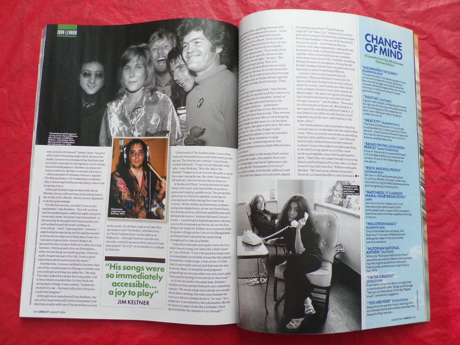JOHN LENNON YOKO ONO UNCUT COLLECTOR&rsquo;S COVER AUGUST 2024 MAGAZINE UNITED KINGDOM