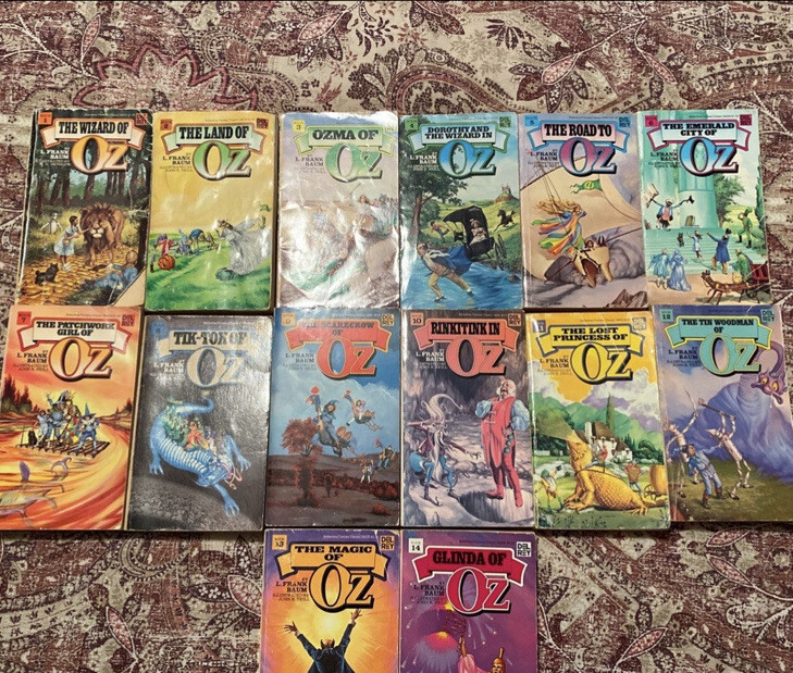 14 Book Set Of Wizard Of Oz Series. DEL REY BALLANTINE paperback complete