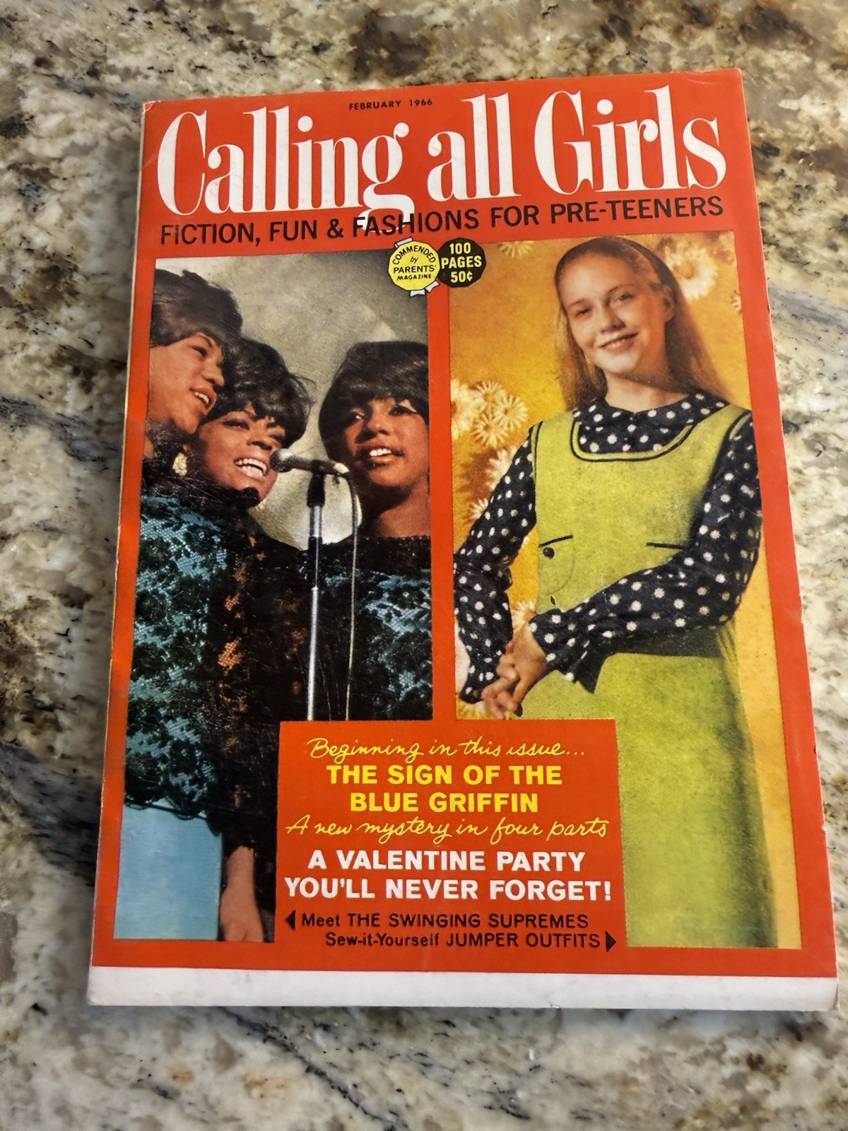 Vtg Calling All Girls February 1966 featuring THE SWINGING SUPREMES