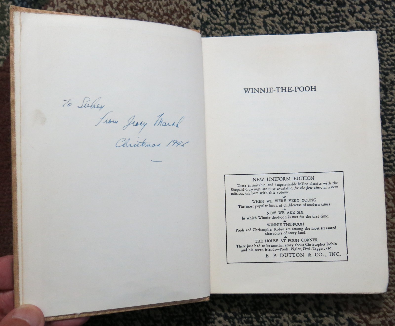Winnie The Pooh by A. A. Milne 1946, 199th Print Hardback