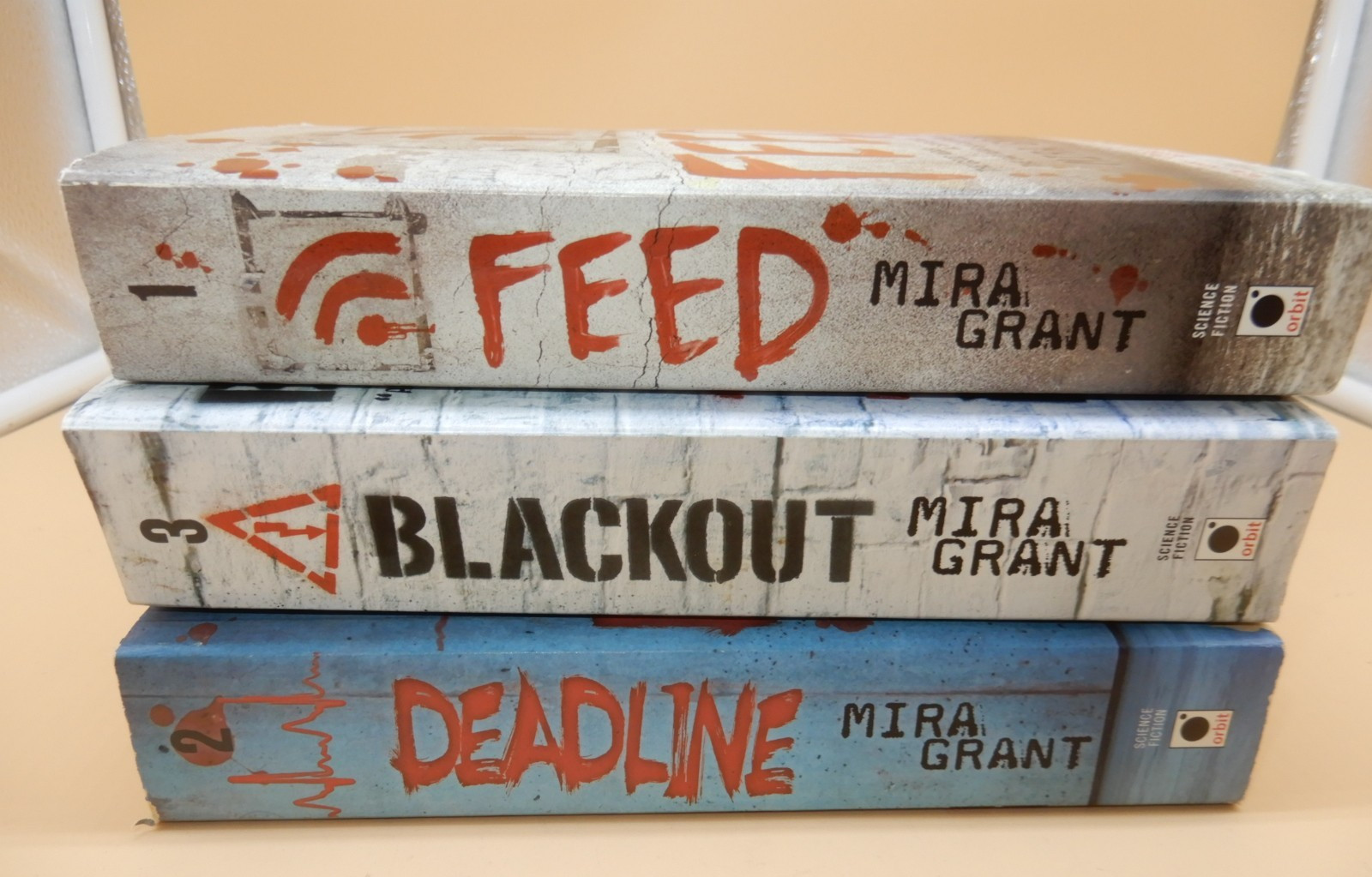 NEWSFLESH zombie Trilogy by Mira Grant FEED DEADLINE BLACKOUT set of 3 PB lot