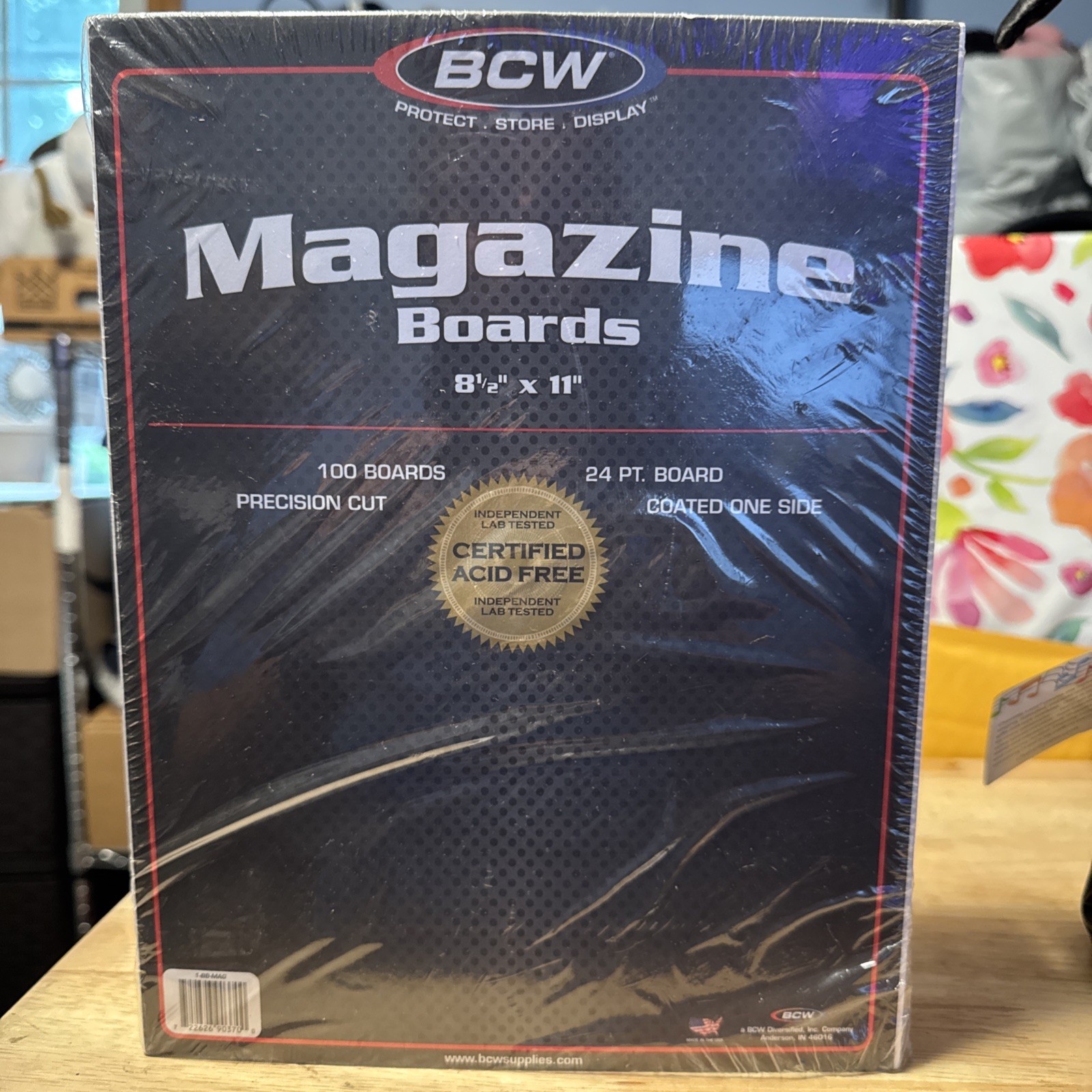 BCW Magazine Backing Boards (8.5 x 11 Inches) -1 Pack (100 total) | 24-Point !