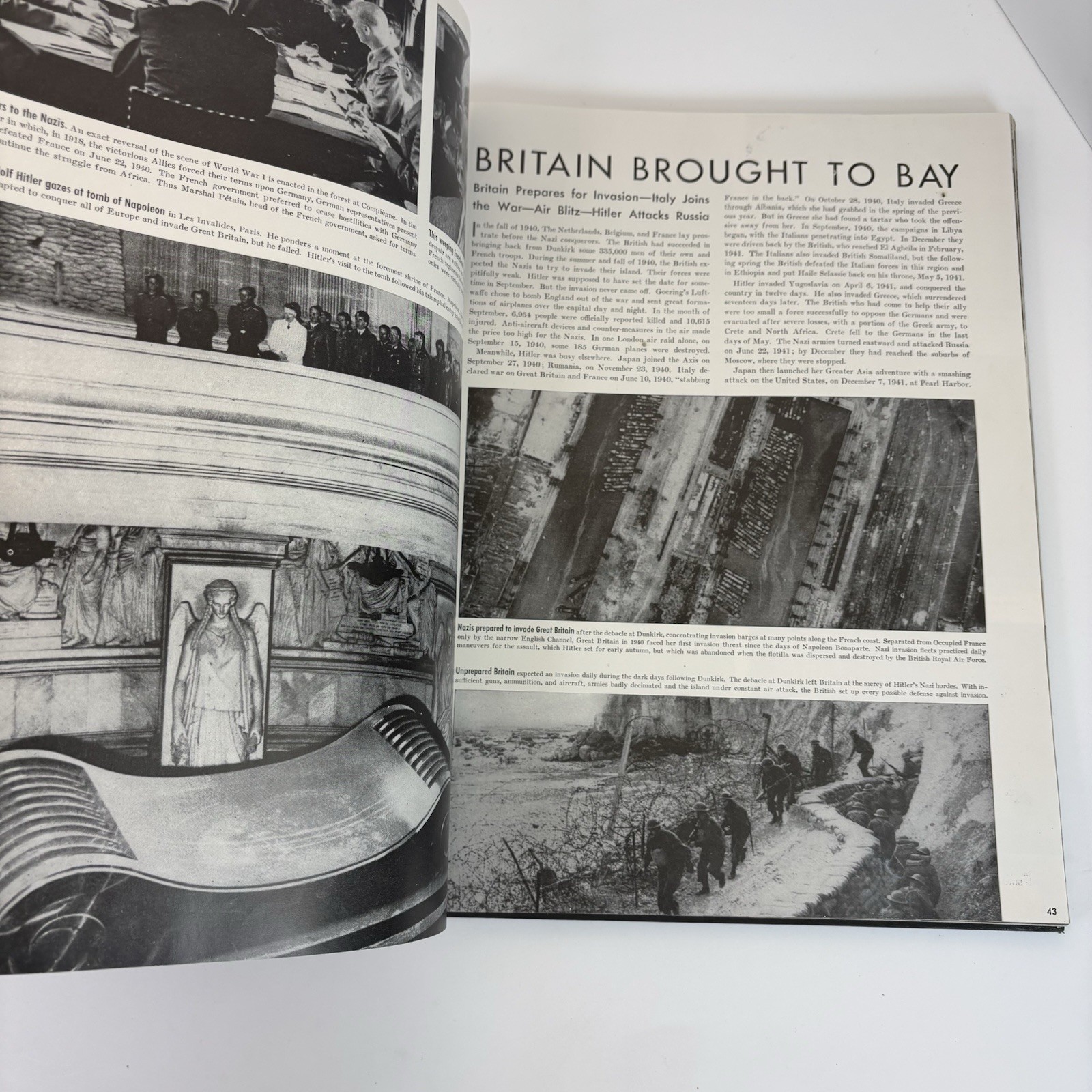 Collier&rsquo;s Photographic History of World War II Hardcover 1946 272 pages WWII C6