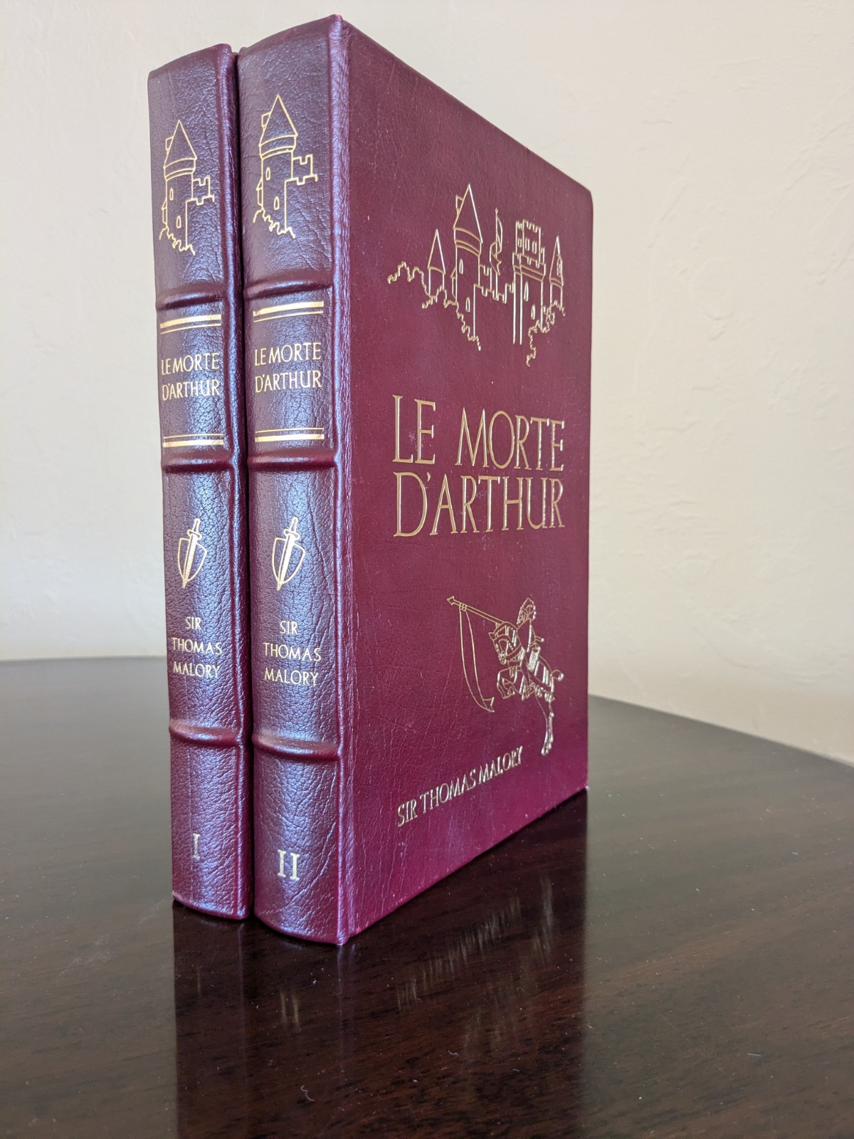 Le Morte D’arthur Easton Press Vol’s 1&2 -Set Leather Bound By Sir Thomas Malory