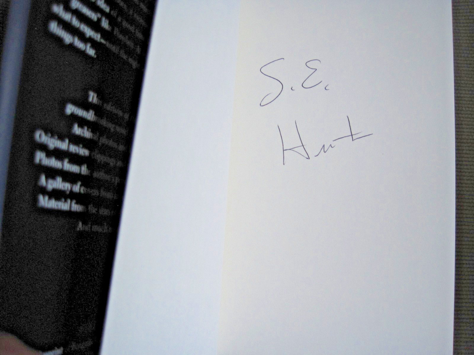 S.E. HINTON SIGNED – THE OUTSIDERS – LIMITED HARDCOVER EDITION First Printing