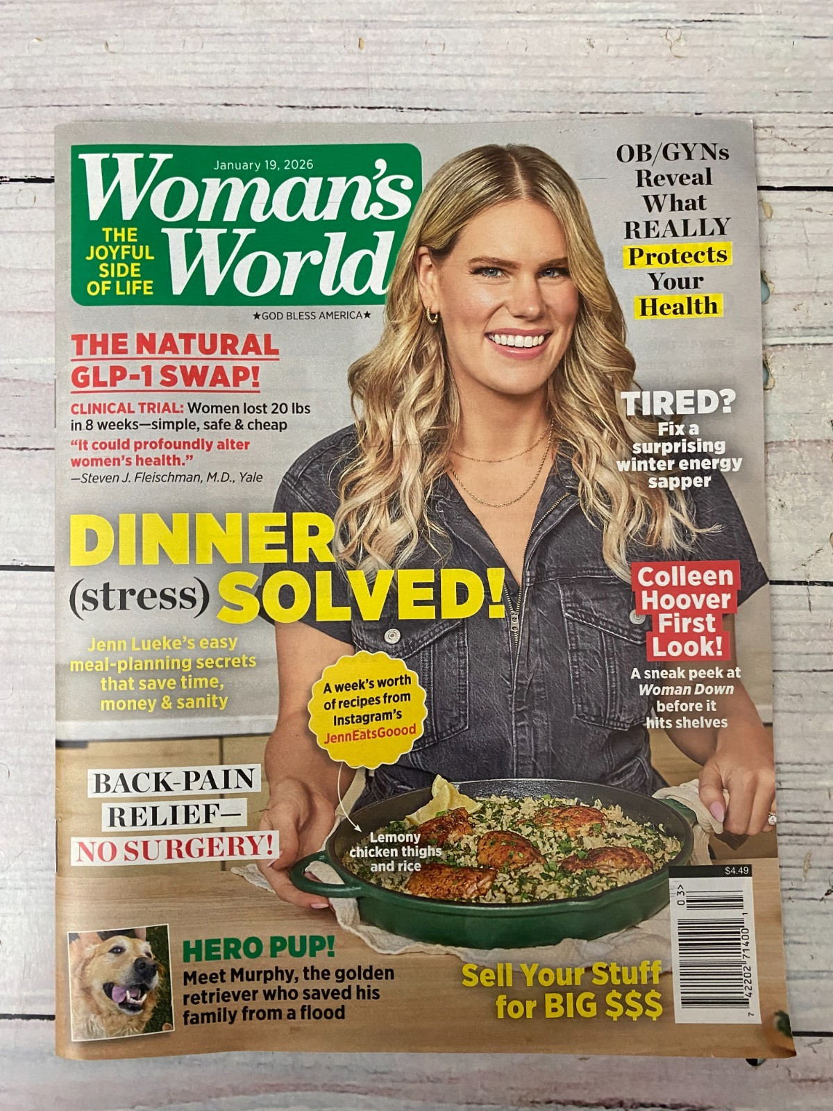 Woman&rsquo;s World January 19, 2026 Magazine Back pain relief dinner stress solved
