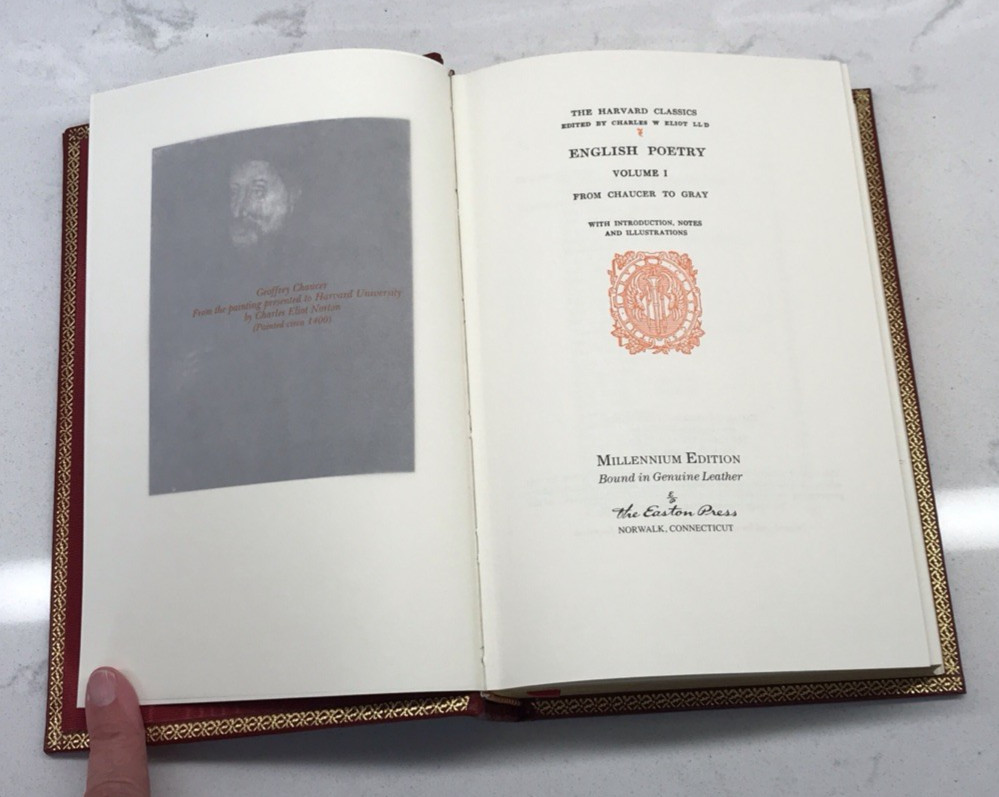 Easton Press Harvard Classics Millennium Ed English Poetry 3 Volume Set 1-3