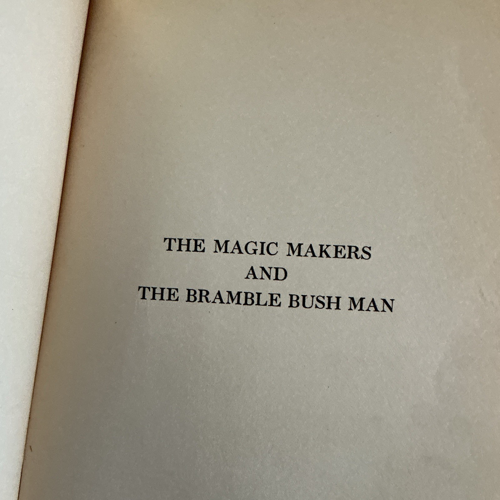 Rare 1936 Book Magic Makers The Bramble Bush Man by Margaret Sutton First 1st Ed