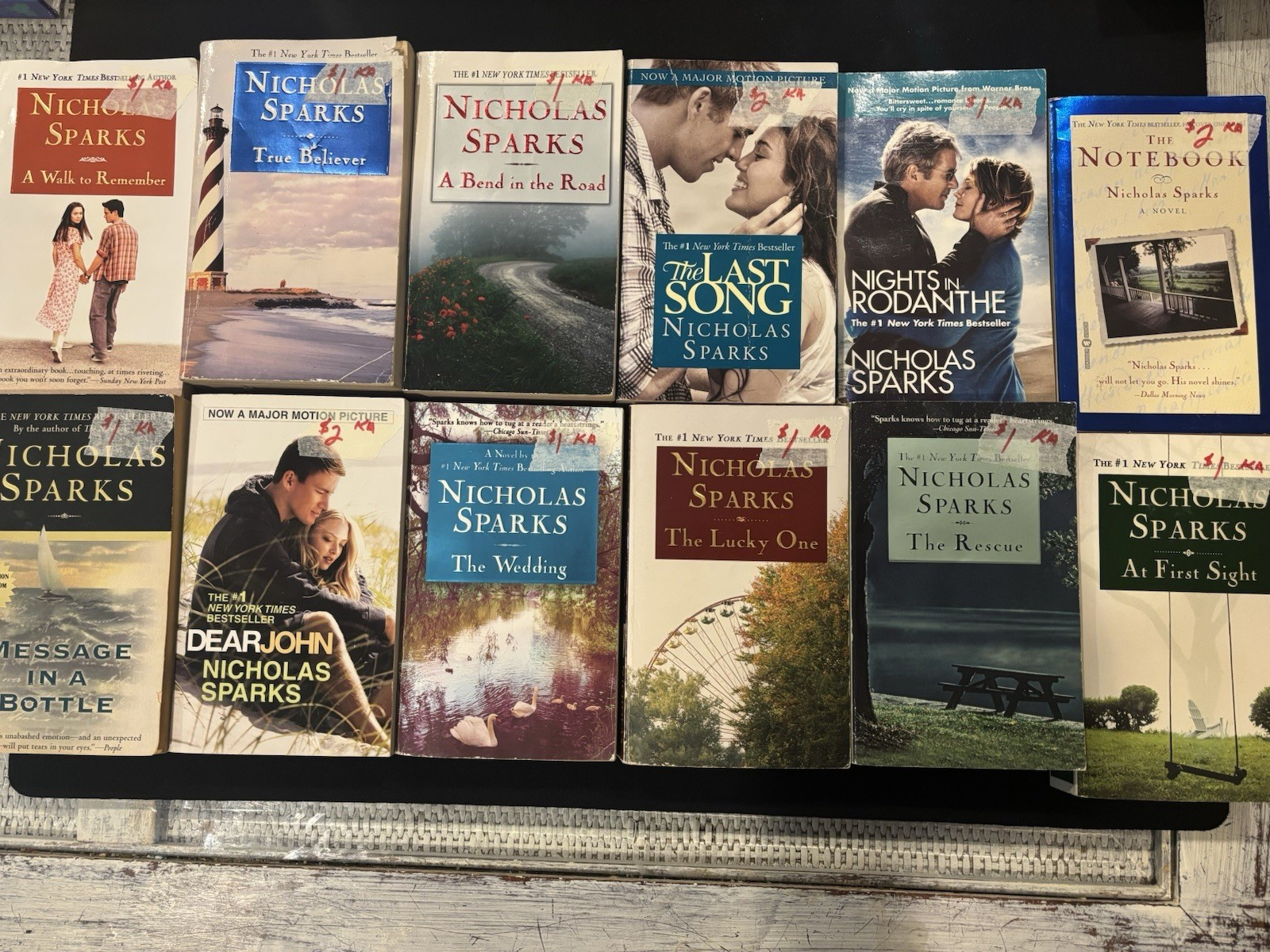 Nicholas Sparks Paperback Book Lot Romance Fiction Novels (Multiple Titles)