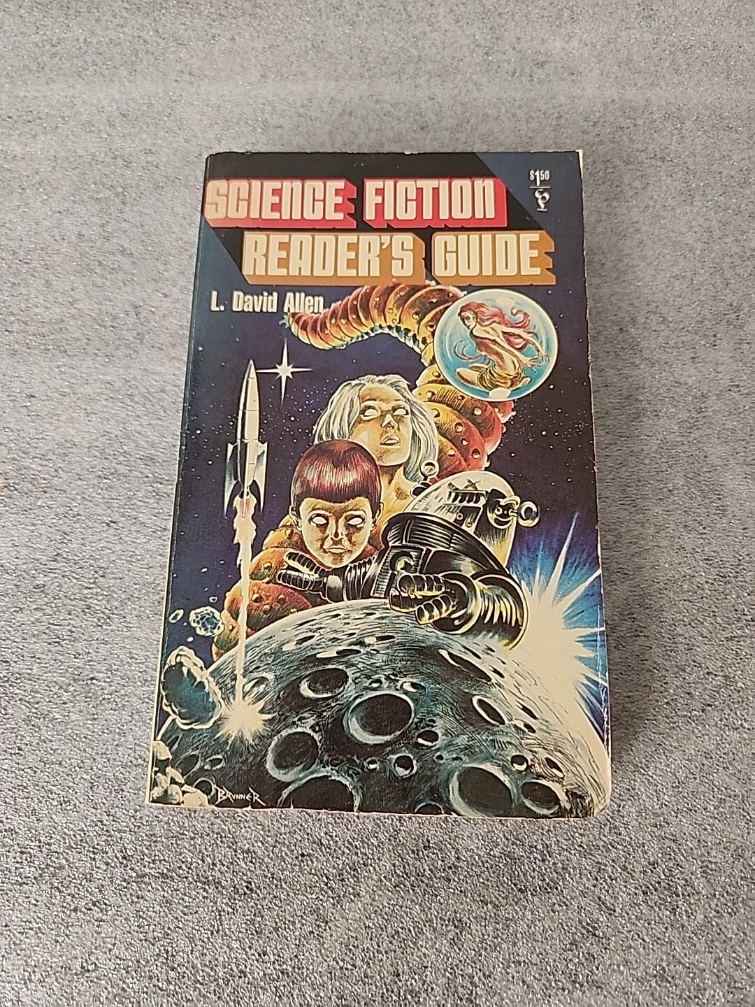 Science Fiction Reader&rsquo;s Guide by L. David Allen 1974 Vintage PB Cool Cover Art