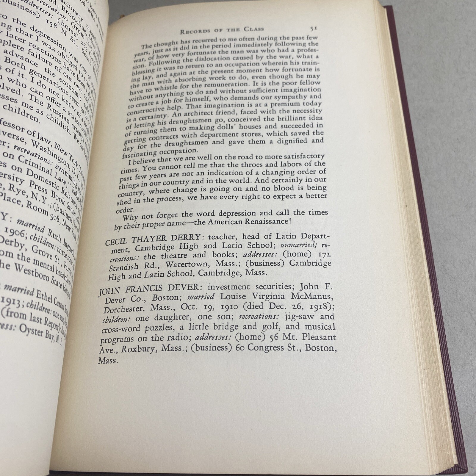Harvard College Class of 1903, 13th Anniversary Report, Hardcover / CYE