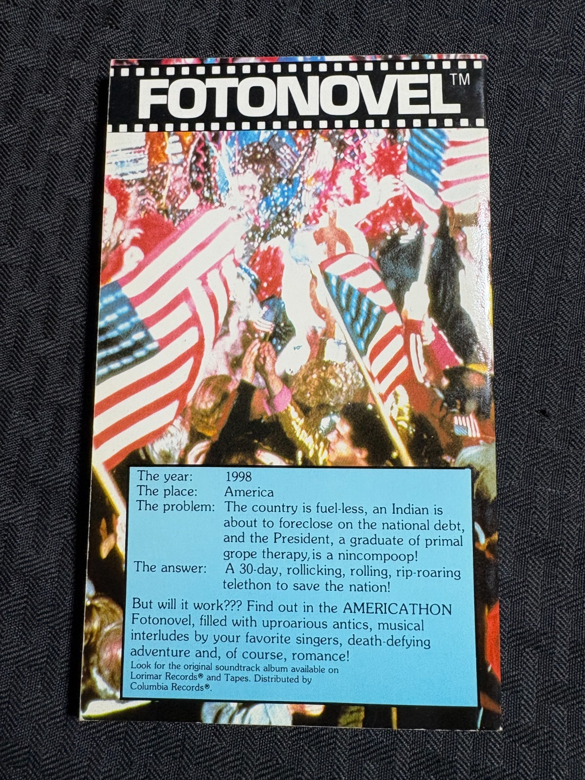 1979 AMERICATHON 1998 Fotonovel FN+ 6.5 1st Larimar Pictures / Movie Tie-In