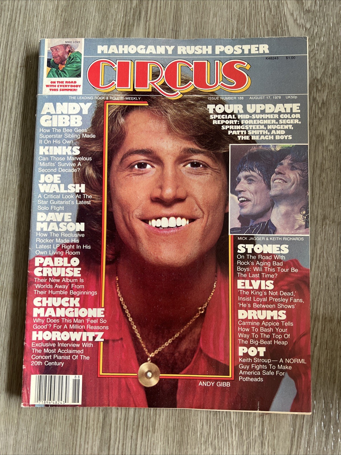 Aug 1978 CIRCUS Magazine Andy Gibb Cover * C. Appice * Mangione * Pablo Cruise