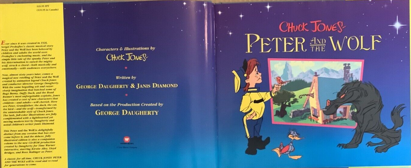 VG 1994 HC DJ First Edition Chuck Jones Peter & Wolf