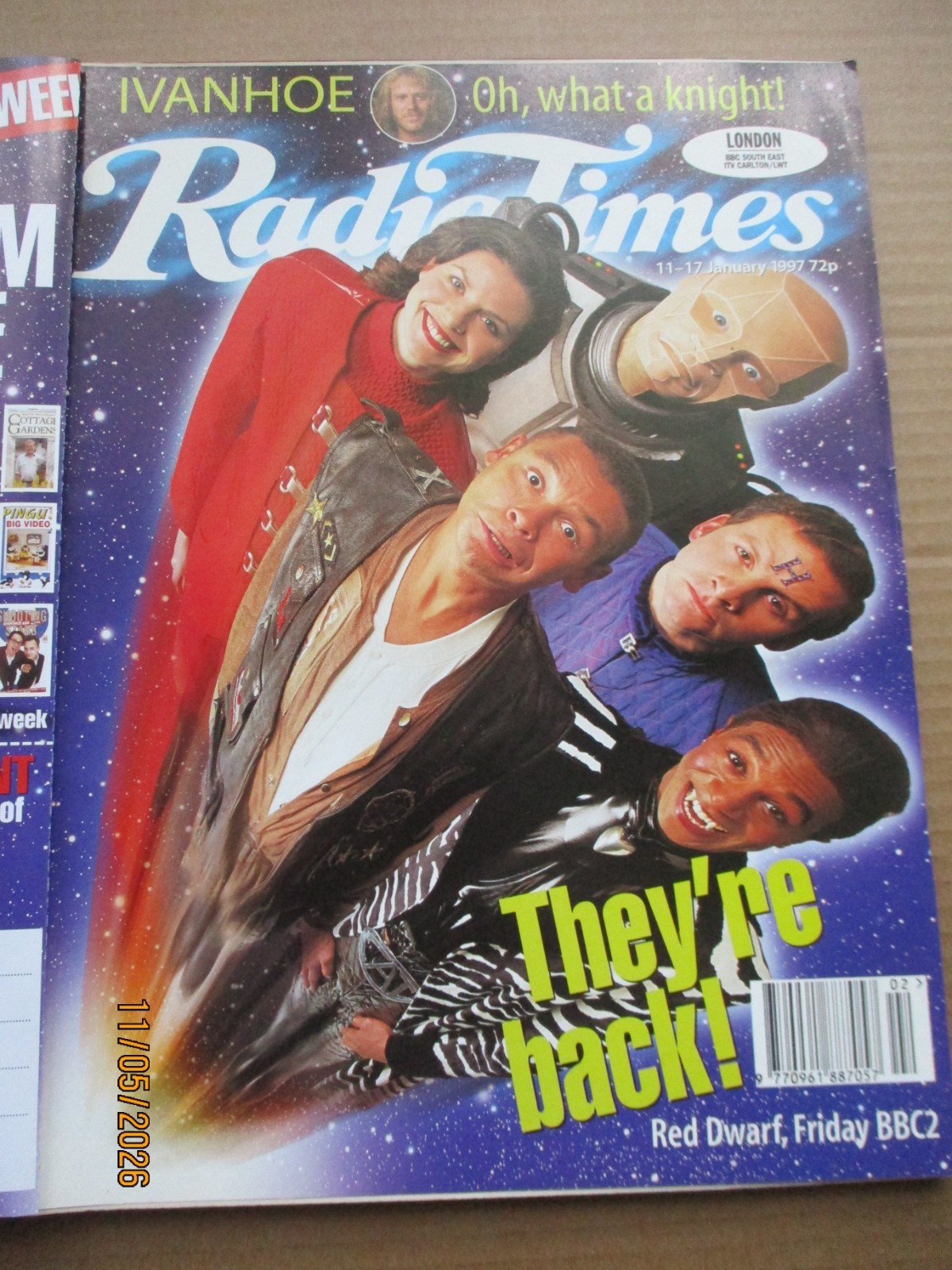 Radio Times magazine 11 – 17 January 1997 Red Dwarf Cover