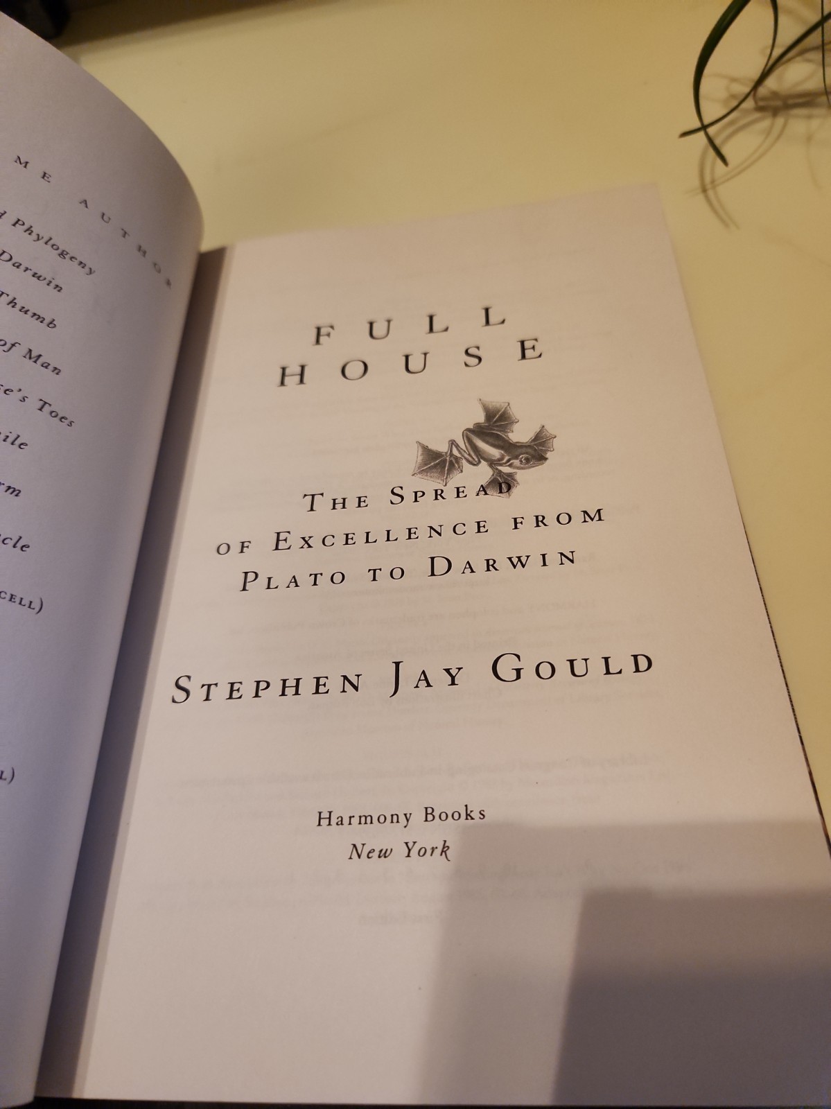 RARE SIGNED FIRST EDITION FULL HOUSE STEPHEN JAY GOULD THE SPREAD OF EXCELLENCE