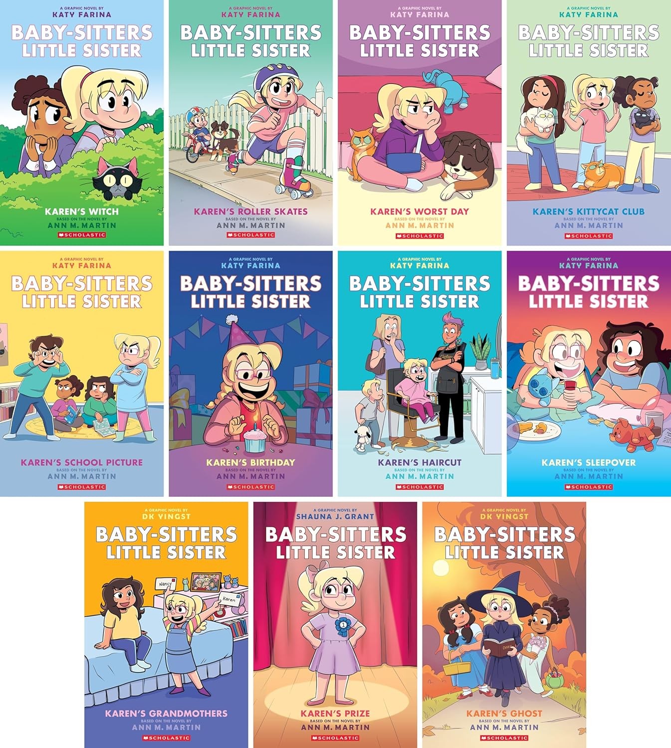 Baby-Sitters Little Sister 11 Books Graphic Novels Series Set by Ann. M Martin