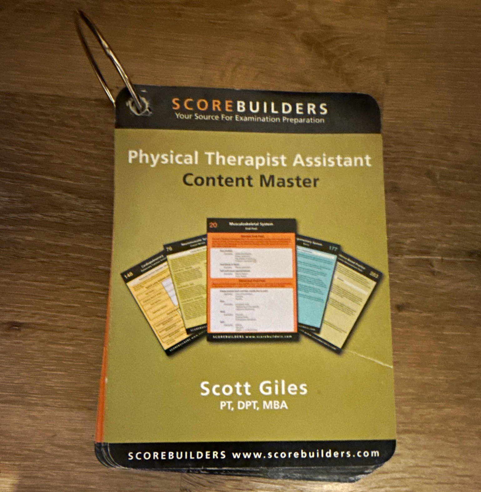 Scorebuilders PTA Content Master Flashcards Ring Bound Study Guide Scott Giles