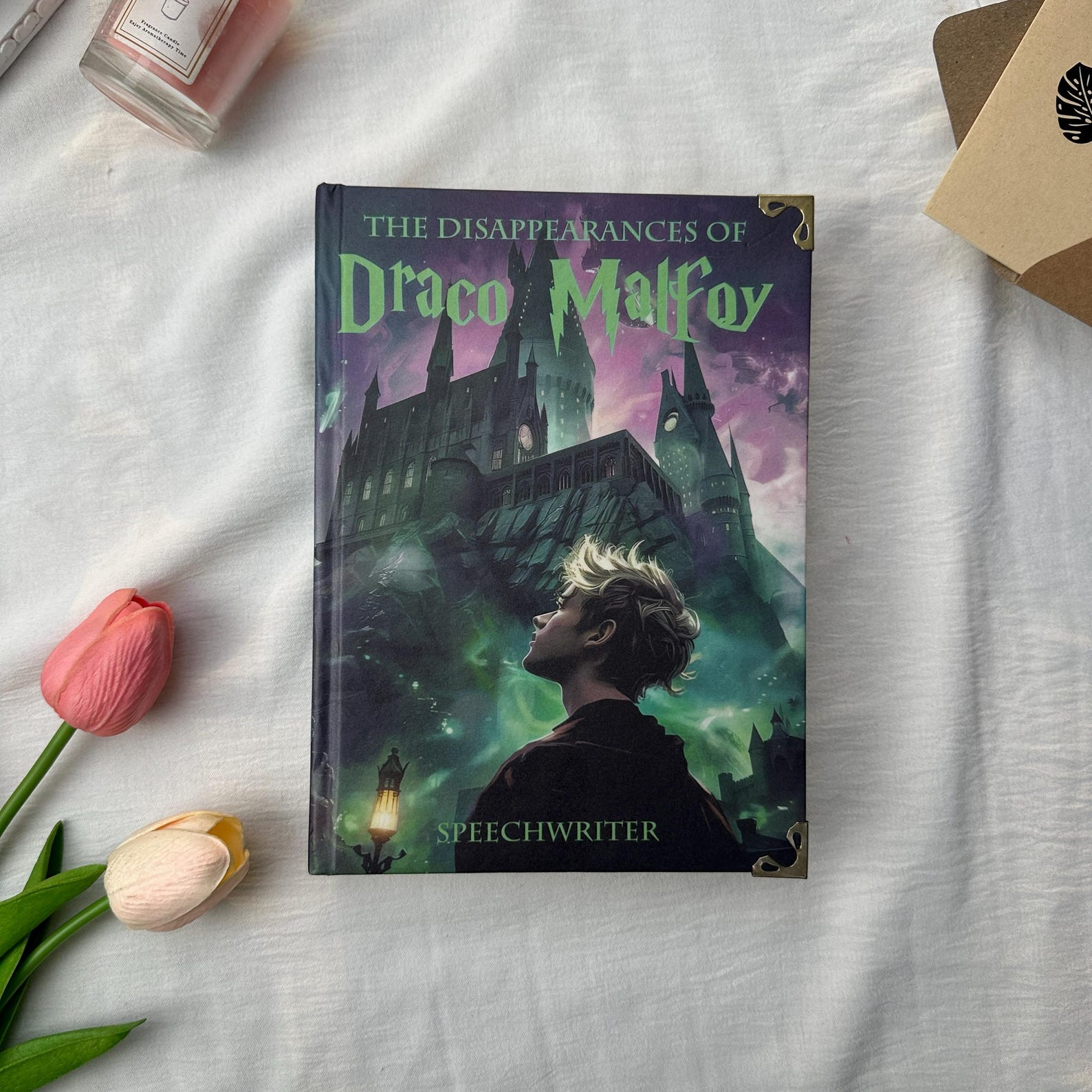 Hardcover book *The Disappearances of Draco Malfoy* – Genre: Dark Arts, Magic