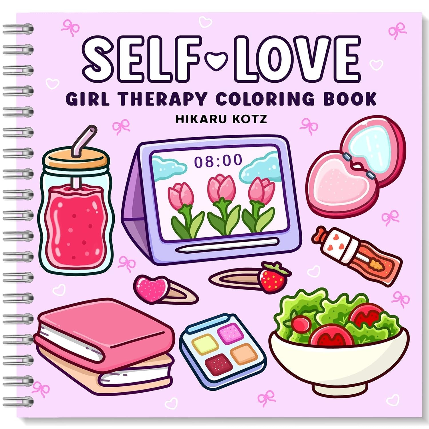 Self-Love: Girl Therapy Coloring Book, Spiral Bound, 40 pg. , 8.5&Prime; x 8.5&Prime;
