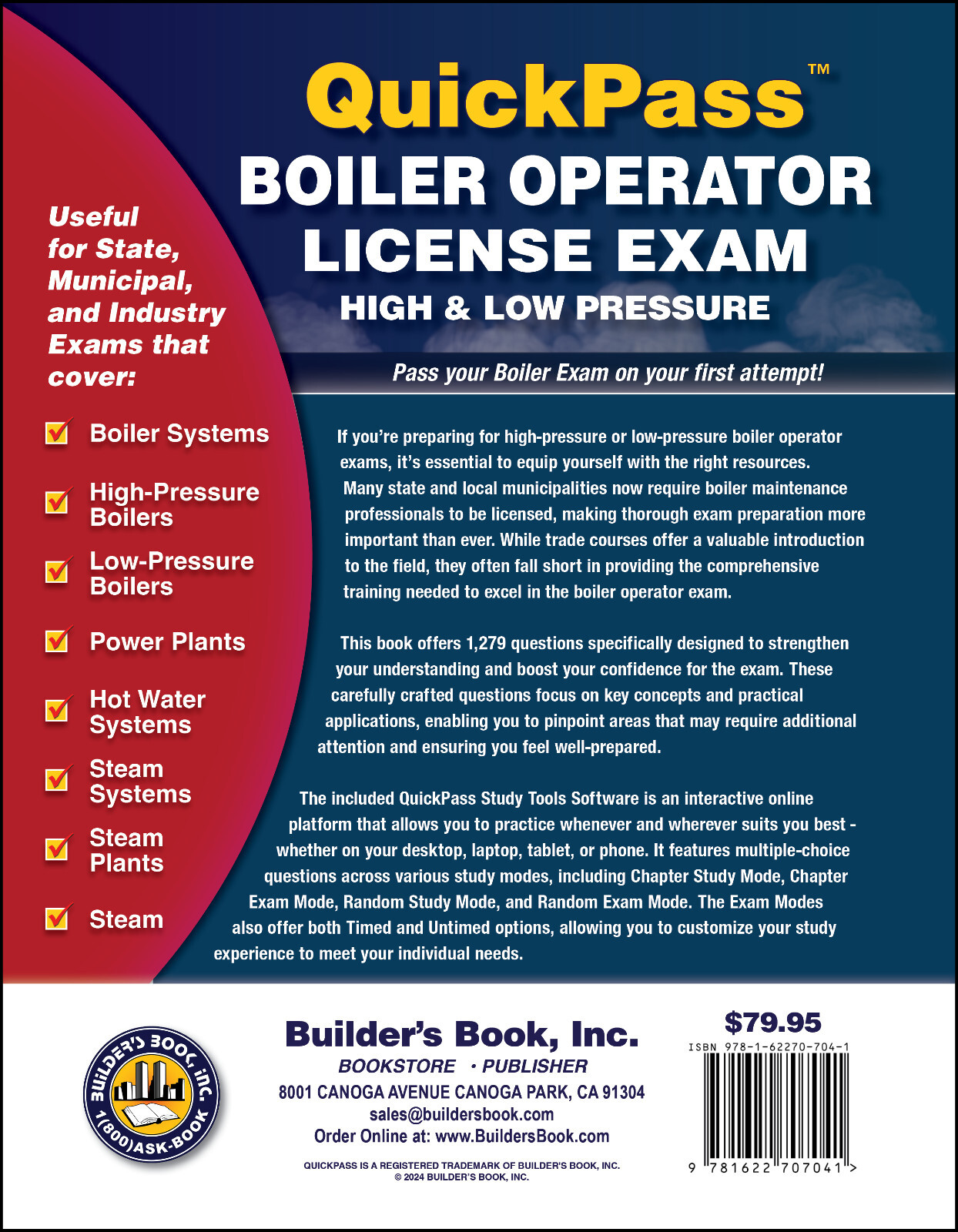 Boiler Operator License Study Guide QuickPass Study Tool with Online Software