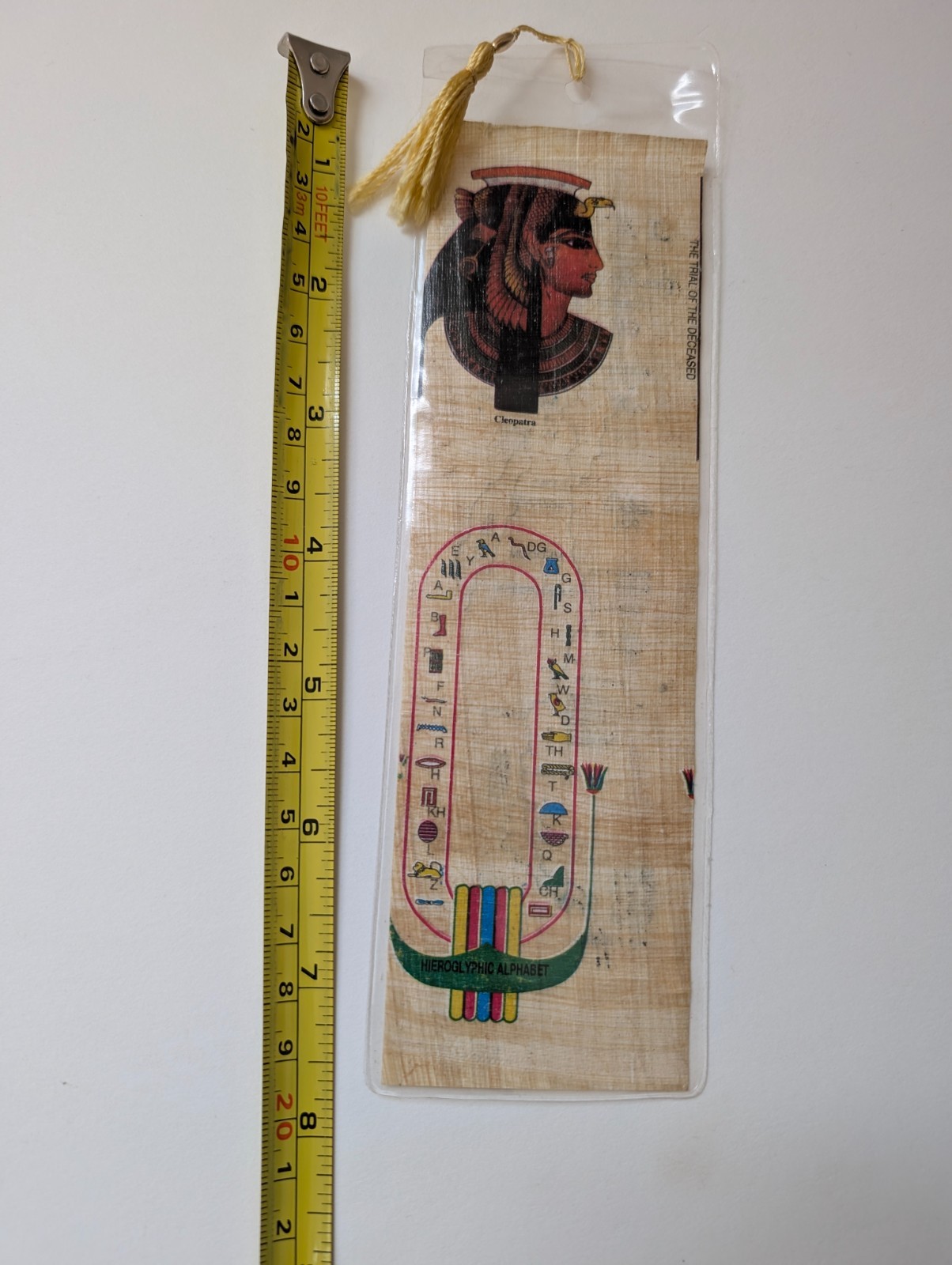 Papyrus Egyptian Multicolor Rectangle Bookmark With Tassel 7 in x 2.5 in
