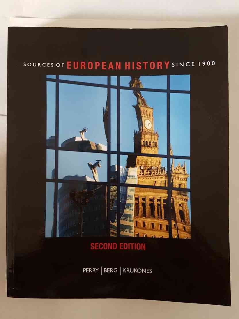 Sources of European History Since 1900 – paperback Perry, Marvin|Berg, Matth…