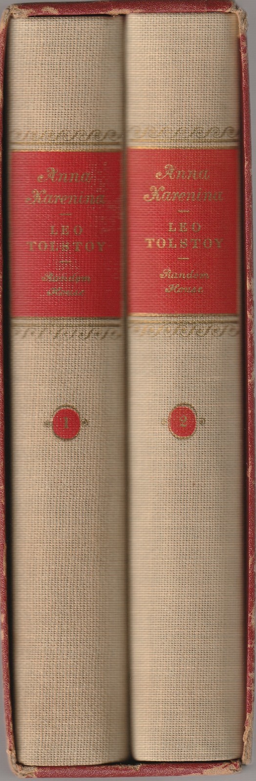 ANNA KARENINA, By Tolstoy, 2 vol. set w/slipcase, 1939, Random House,