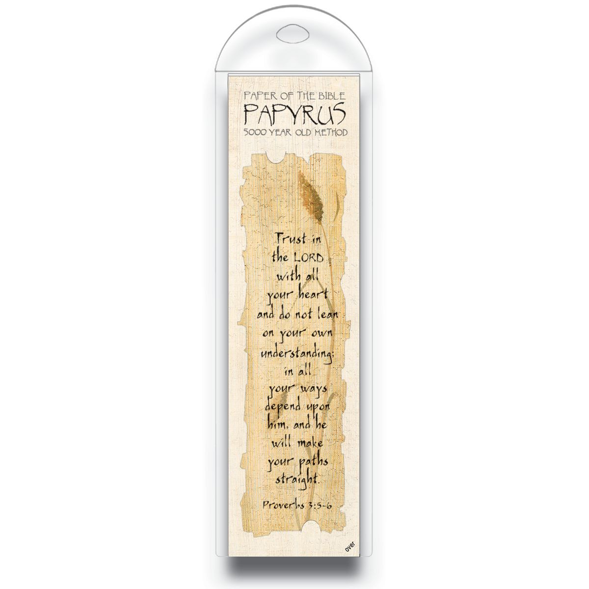 Authentic Papyrus Bookmark w Bible Verse-Trust in the LORD with… Prov 3:5-6