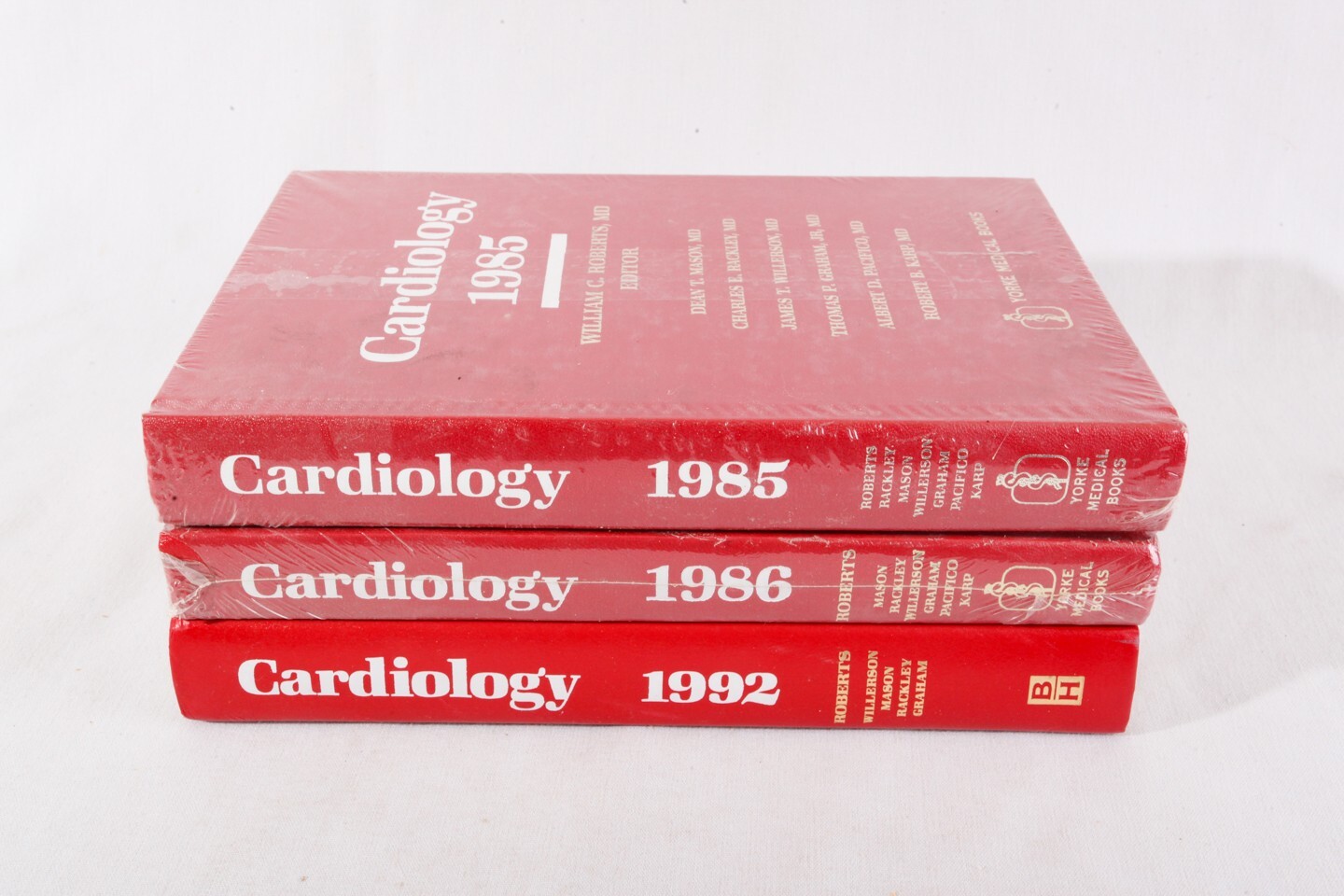 Cardiology, Lot of 3 (1985, 1986, 1992), by William Roberts, HC, Sealed