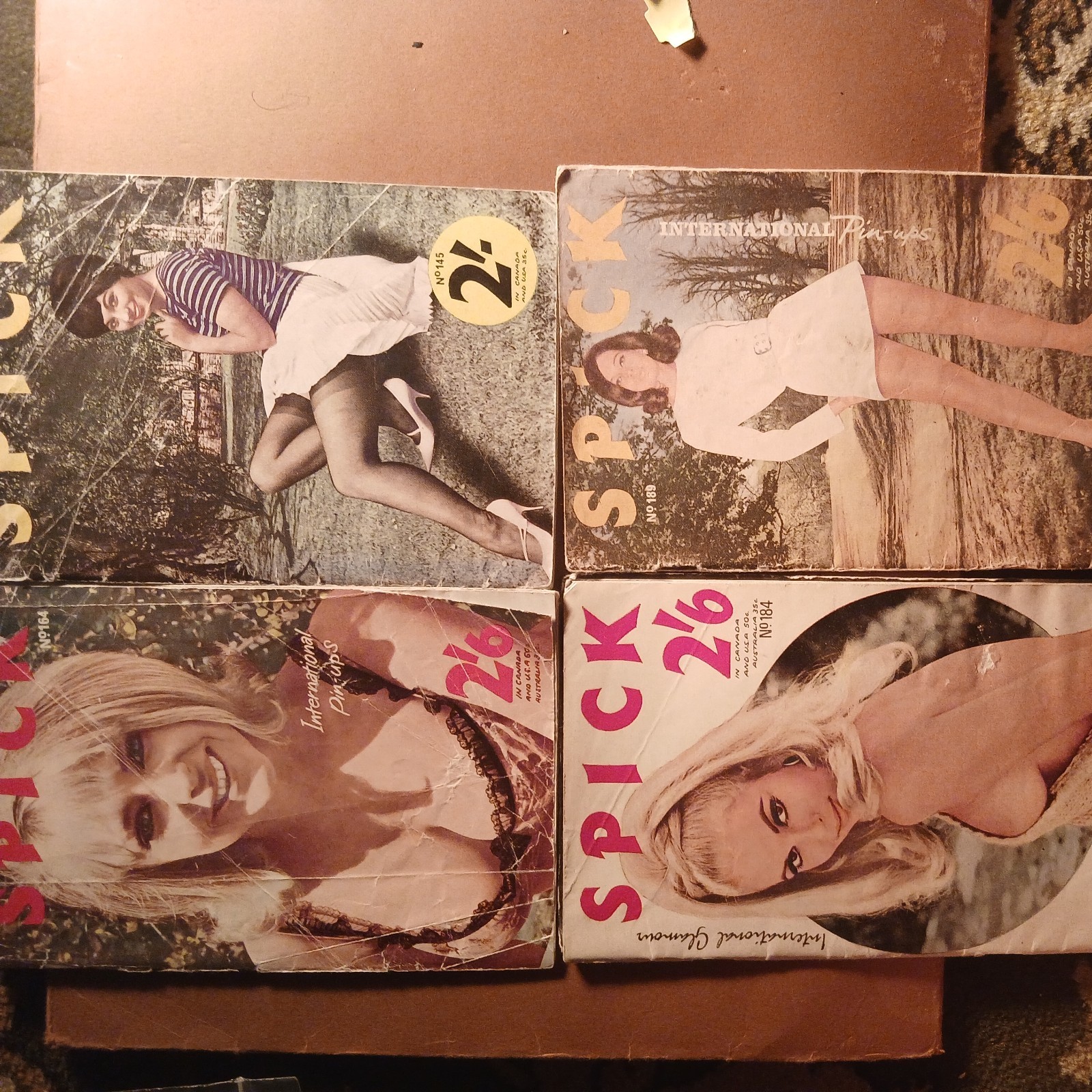 spick x4 Vintage Magazines Non Full Nudity