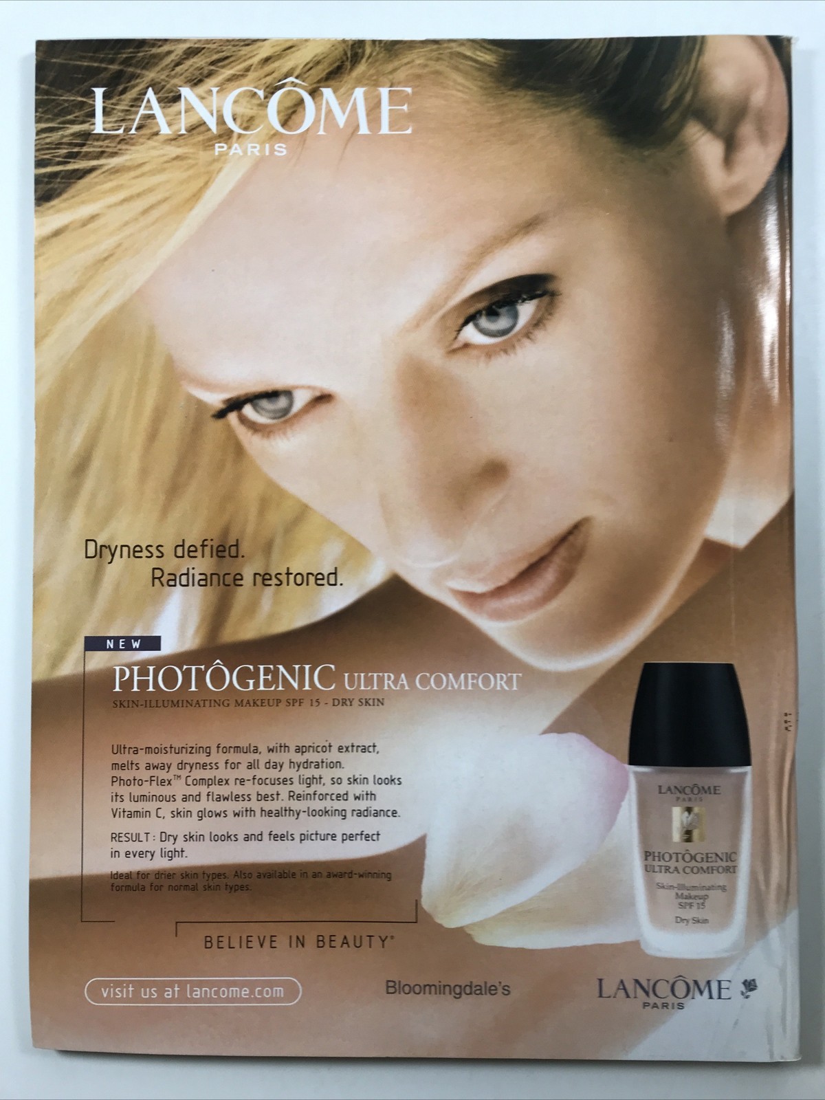 ALLURE magazine-April 2002 Fashion makeup hair Cover Jessica Alba