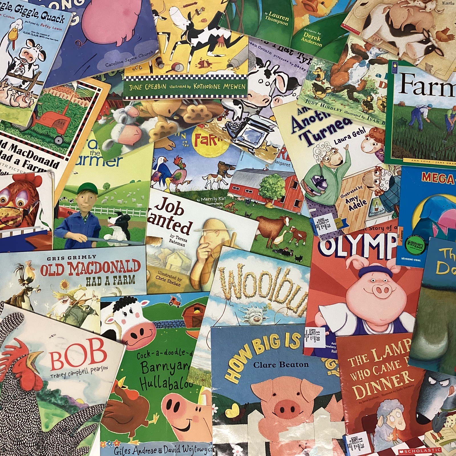 Children&rsquo;s Random Farm & Animal Stories Preschool Daycare Classroom 20 Book Lot