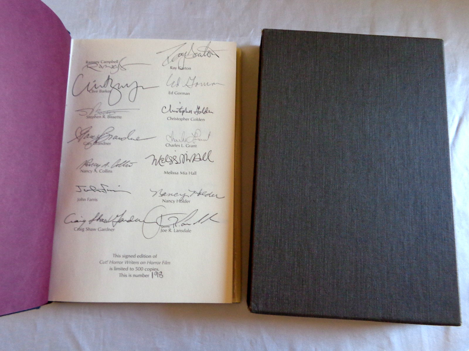 Cut! Horror Writers On Horror Film Christopher Golden SIGNEDx26 Limited Edition