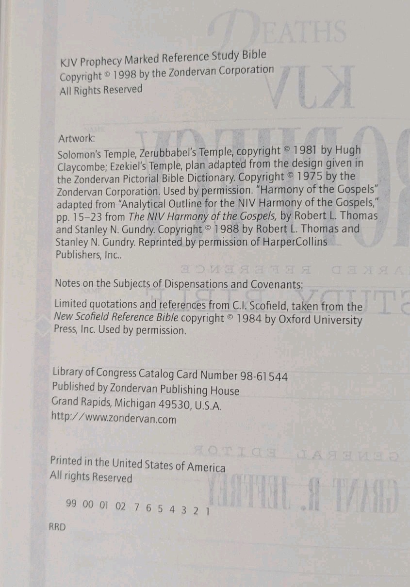 KJV Prophecy Marked Reference Study Bible – by Grant R. Jeffrey