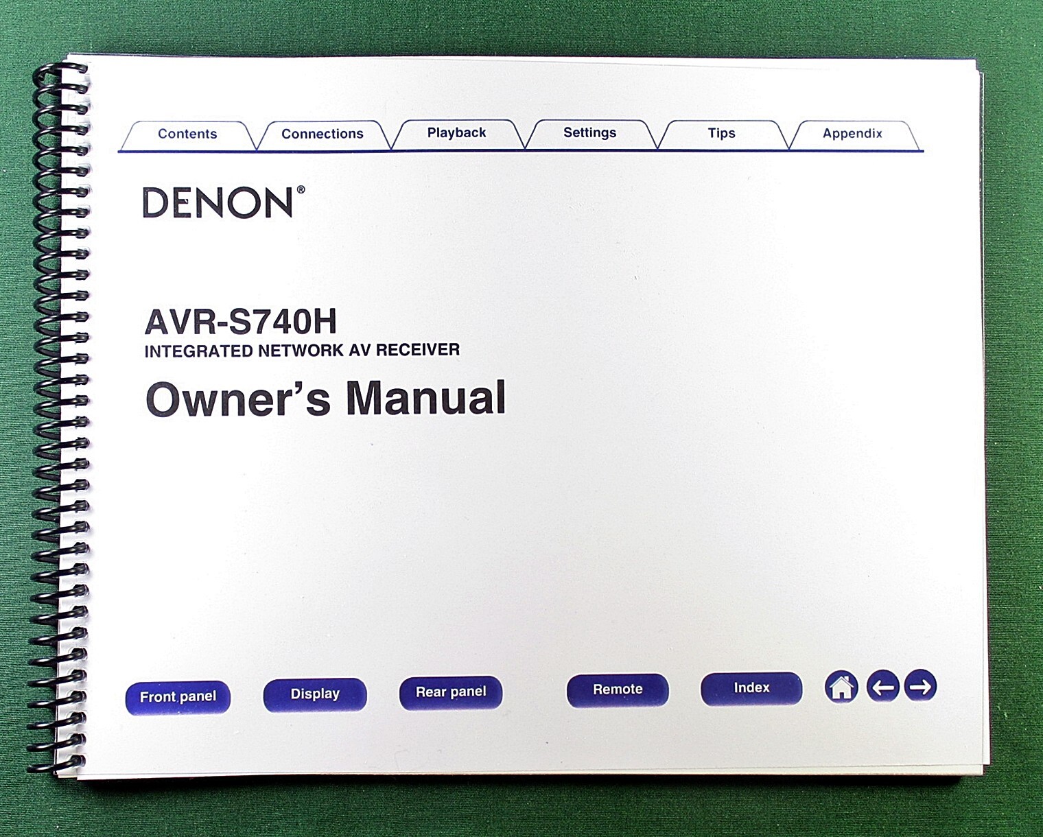 Denon AVR-S740W Instruction Manual: Full Color 272 Pages & Protective Covers!