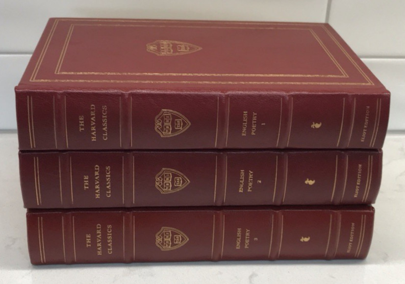 Easton Press Harvard Classics Millennium Ed English Poetry 3 Volume Set 1-3