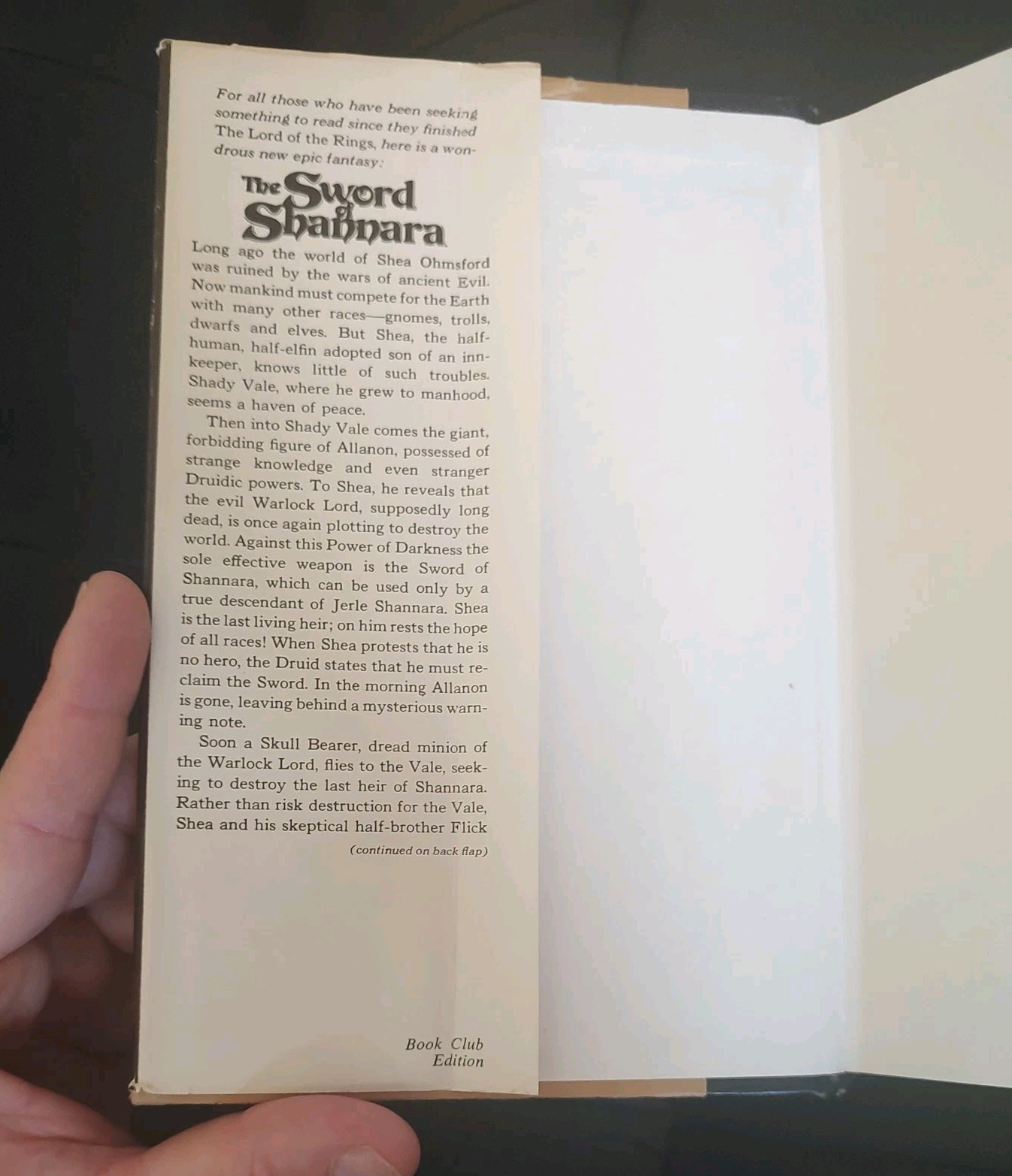 Terry Brooks / The Sword of Shannara 1977 BCE HB HC DJ