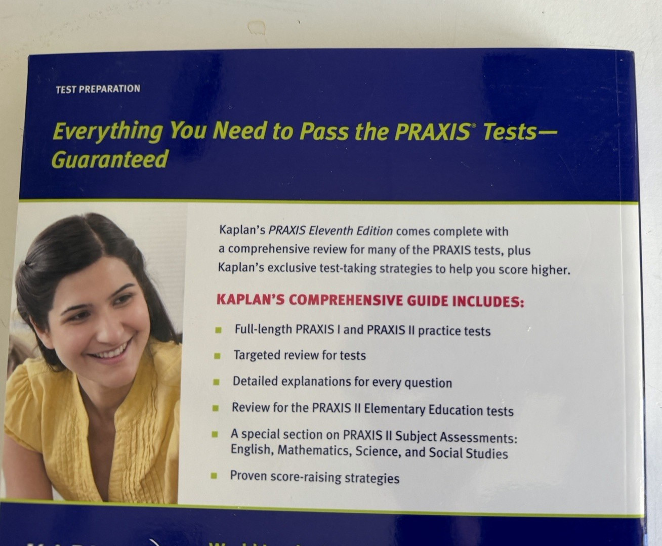 Kaplan Praxis Eleventh Edition Practice Tests & Strategies for Score Raising NEW