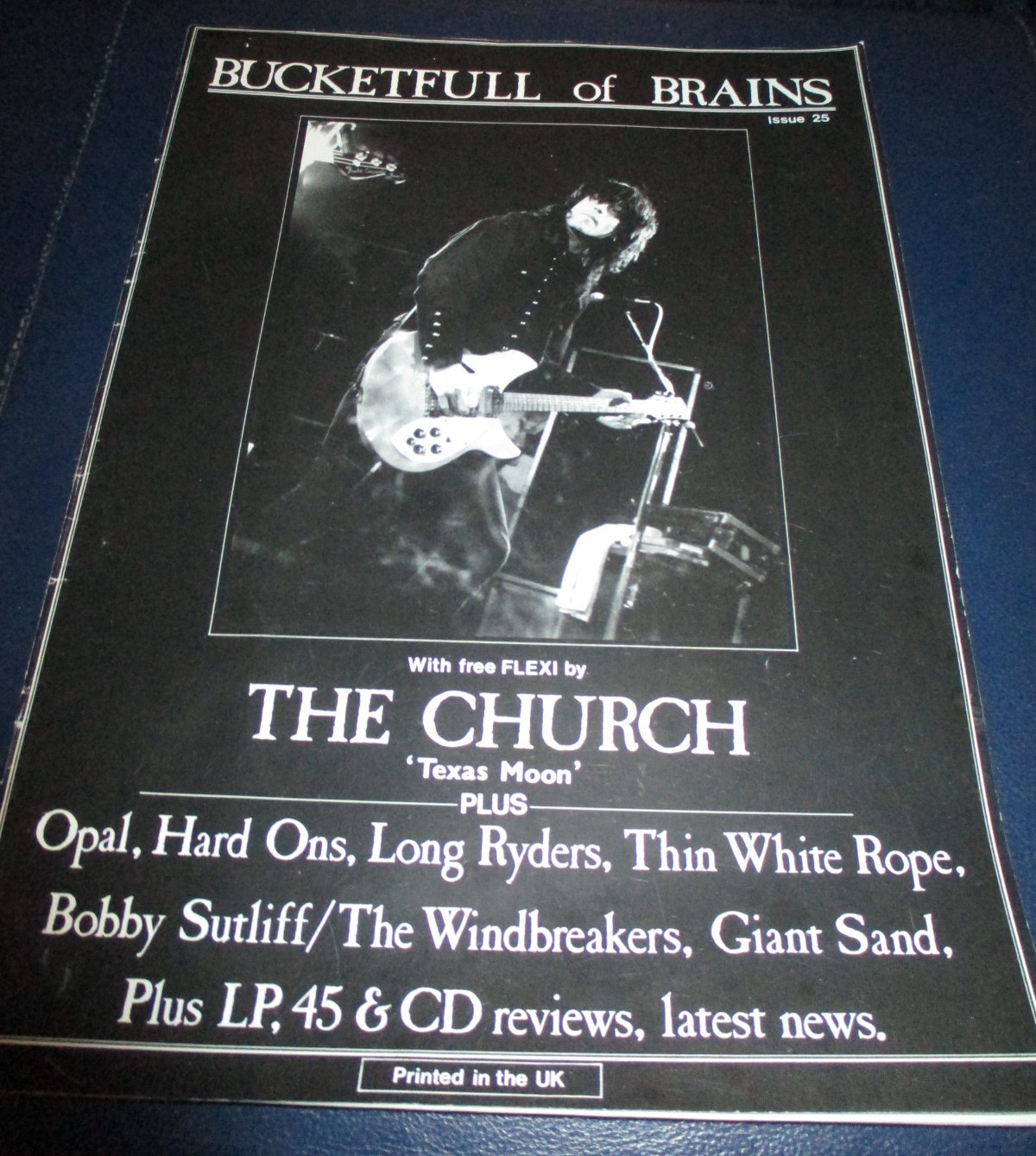1988 BUCKETFULL OF BRAINS #25 UK Psych Fanzine THE CHURCH 34 Pages W/Flexi NM