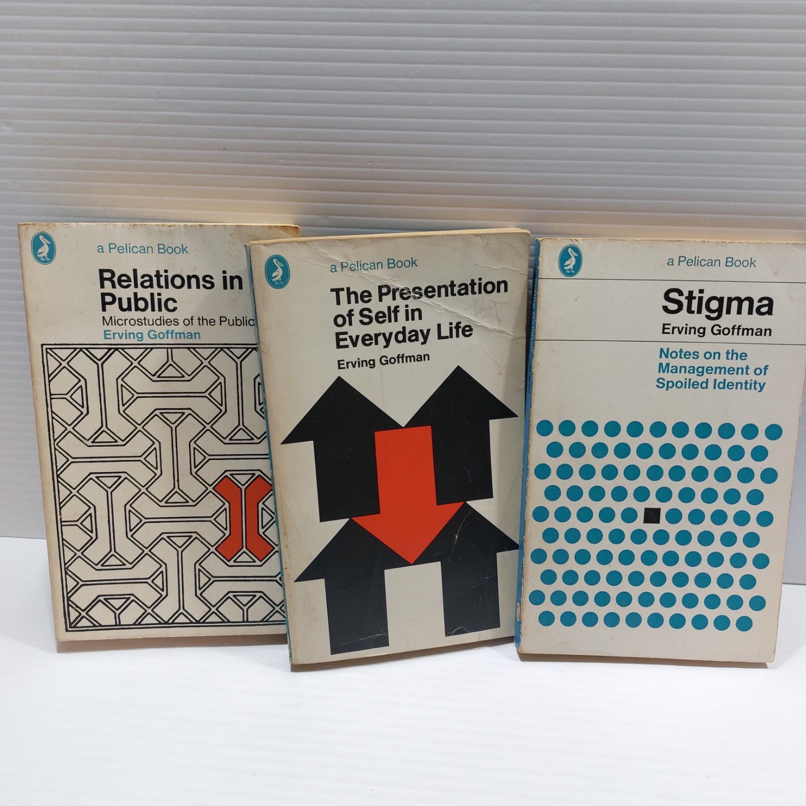 Erving Goffman Book Lot Bundle x 3 Presentation of Self Stigma Pelican paperback