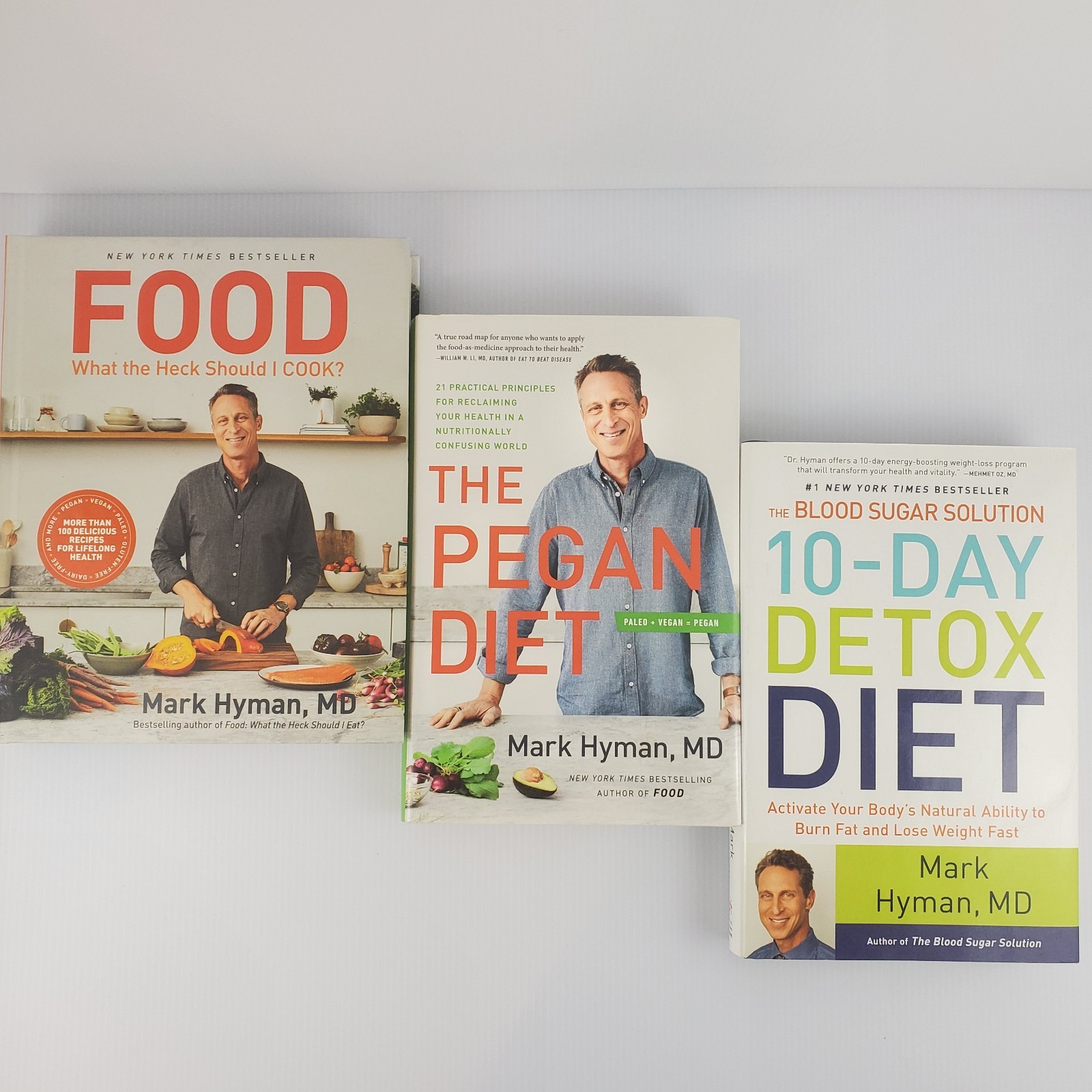 Mark Hyman Book Lot of 3 ~ 10 Day Diet, Pegan Diet, Food What Should I Cook