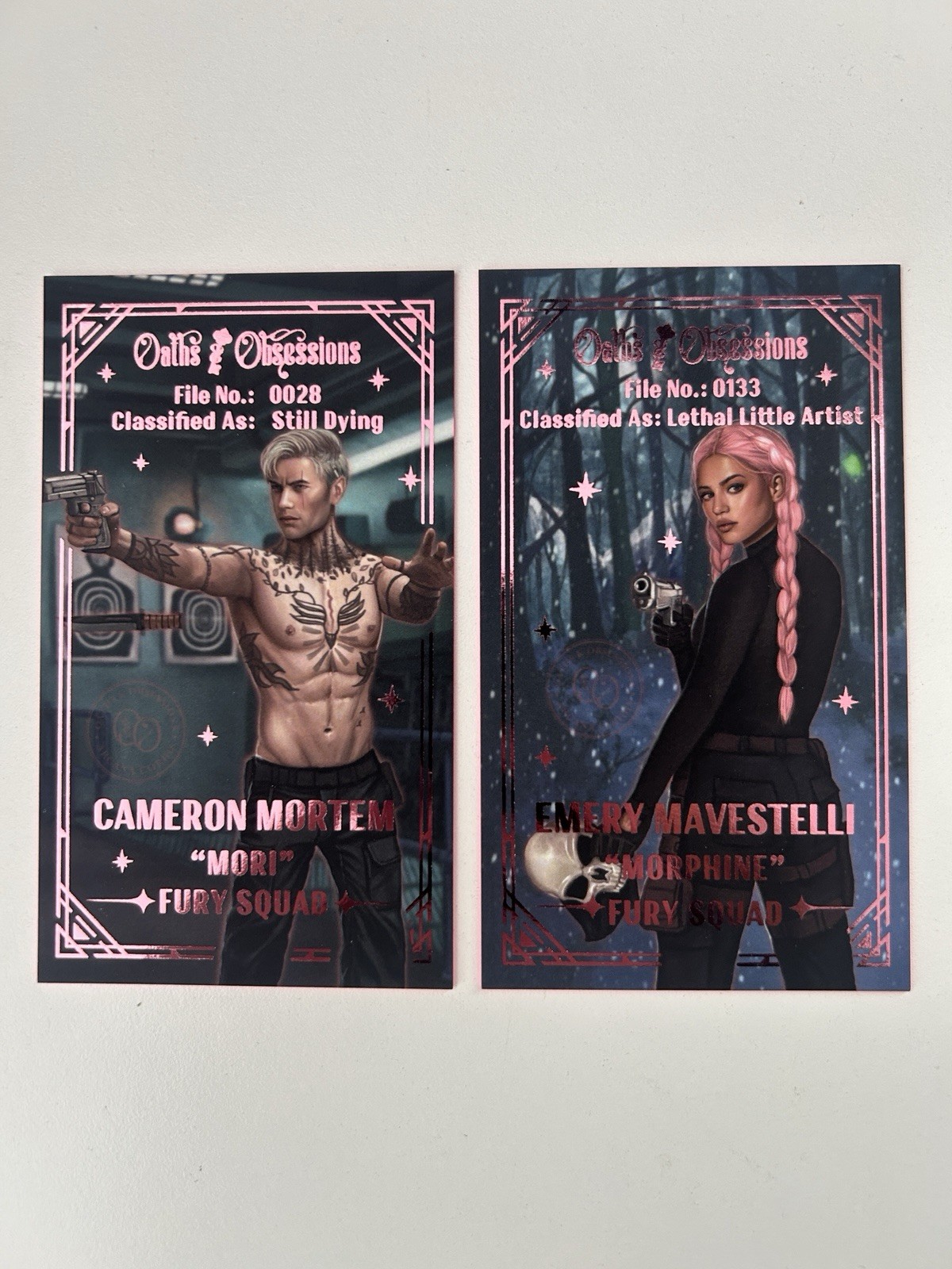 Oaths & Obsessions: Dark Forces (2) Character Cards by K.M. Moronova