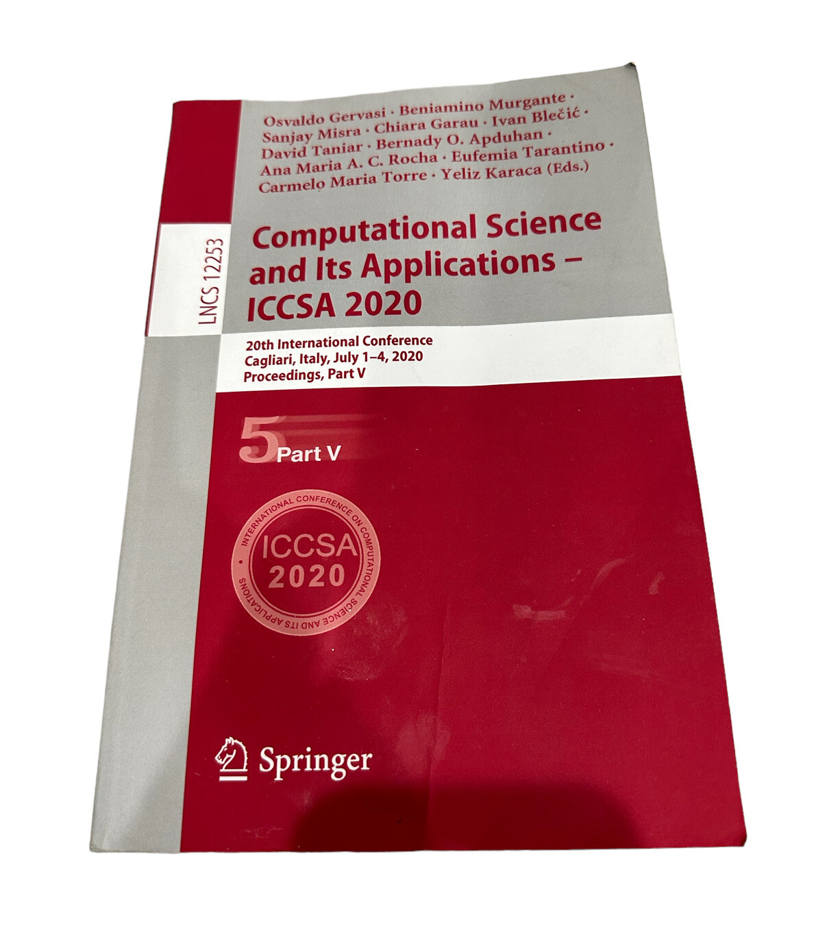 Computational Science and Its Applications – ICCSA 2020 20th International 6173