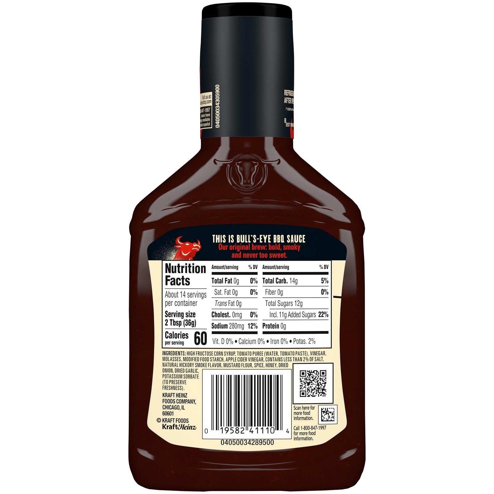 Bull&rsquo;s Eye Original Barbecue Sauce – 18 oz – 3 pk 1.12 Pound (Pack of 3)
