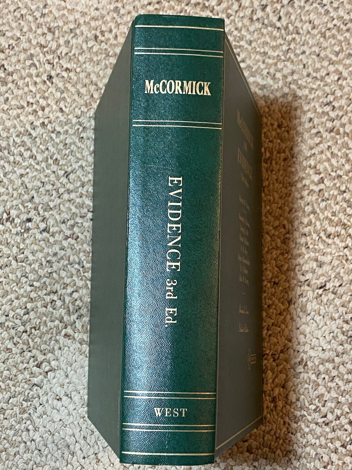 McCormick on Evidence 3rd Ed 1984 HC West Publishing Hornbook Series Student Ed