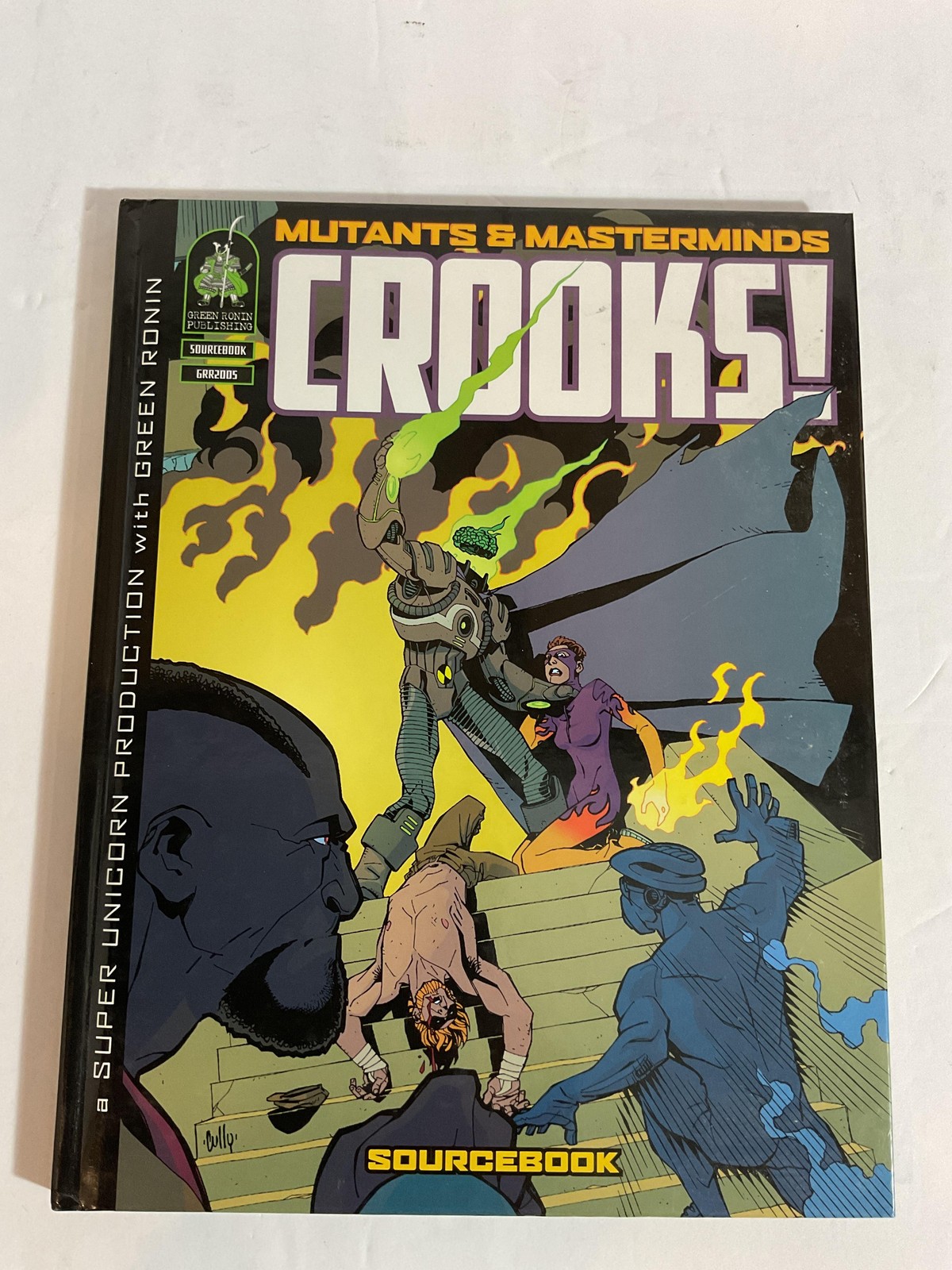 Vintage Mutants & Masterminds Crooks! Sourcebook Green Ronin RPG Supervillains