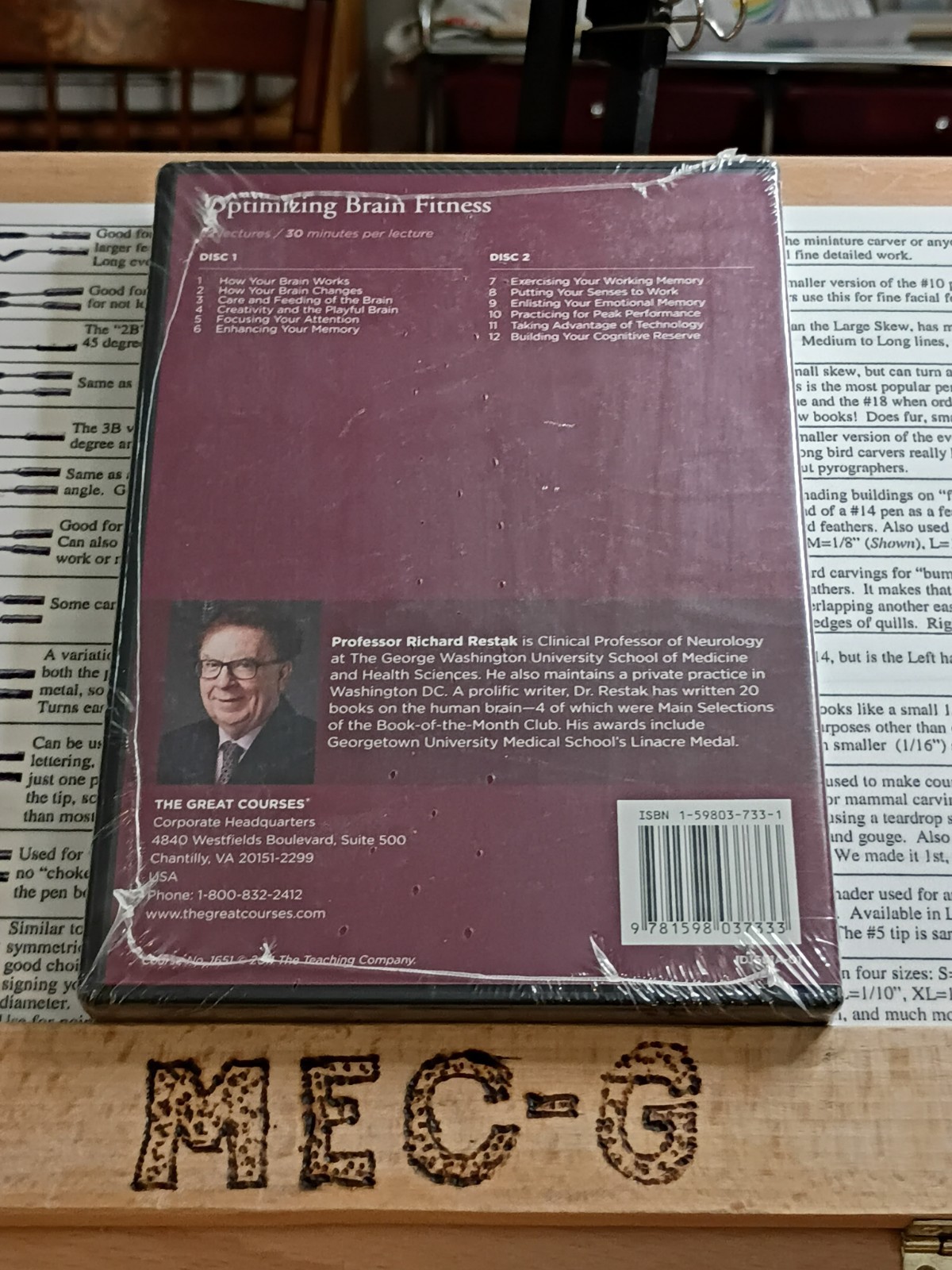 The Great Courses: Optimizing Brain Fitness – 2 DVDs + Course Guidebook NEW